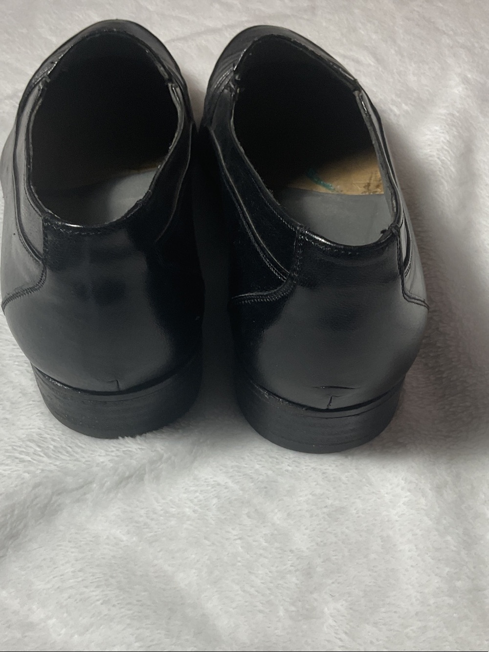 Florsheim Black Leather Textured Slip-On Loafers - Picture 2 of 10
